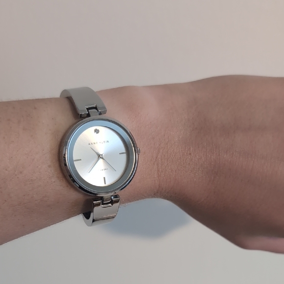Anne Klein Silver Women's Diamond Collection Watch - Picture 5 of 5
